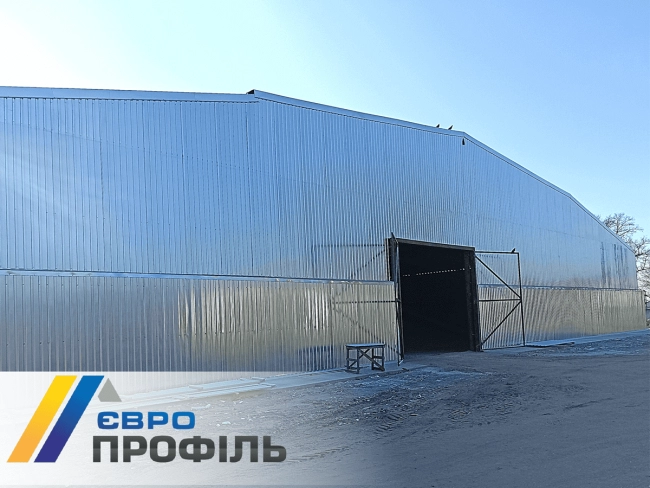 купити Строительство зернохранилища под ключ, кровельный профнастил ПК-100 оцинк.